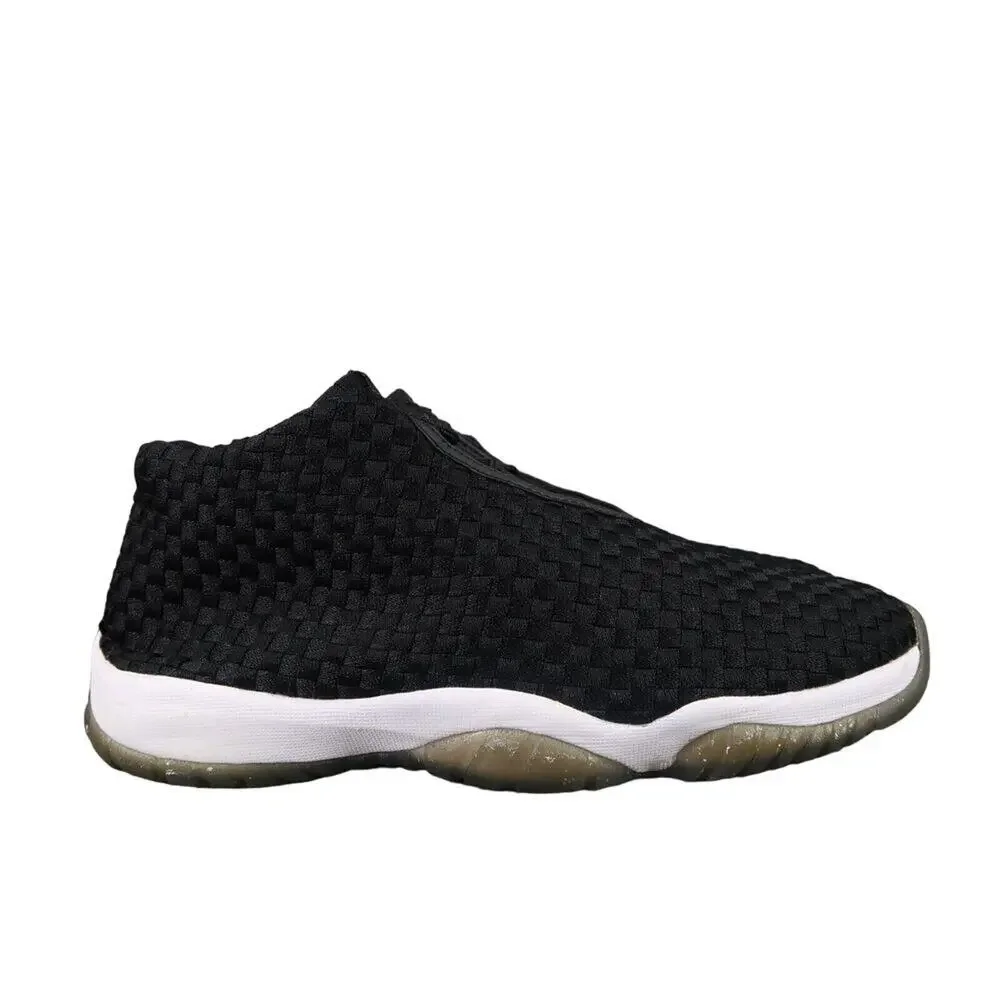 Jordan Future Sneakers Mens 8.5 Nike Air Shoes Woven Mid Black White Basketball